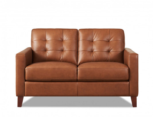 Hydeline Aiden Leather Loveseat - Brown | Hydeline Aiden Causeuse en cuir – Brun