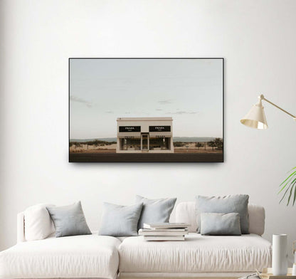 Marfa Canvas Framed Black 36x24 Wall Art|Œuvre d'art murale sur toile encadrée noire « Marfa » 36 x 24