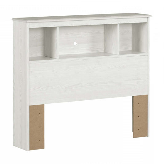 Tête de lit bibliothèque avec rangement Summer Twin Breeze - Pin blanc|Tête de lit bibliothèque Summer Breeze avec rangement - pin blanc