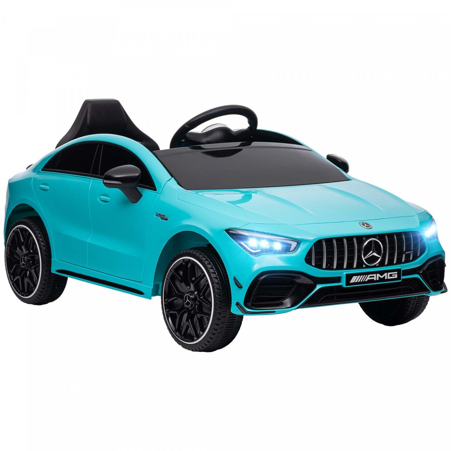 Qaba Mercedes-amg Cla 45 Voiture Électrique 12 V Sous Licence Pour Enfants Alimentée Par Batterie