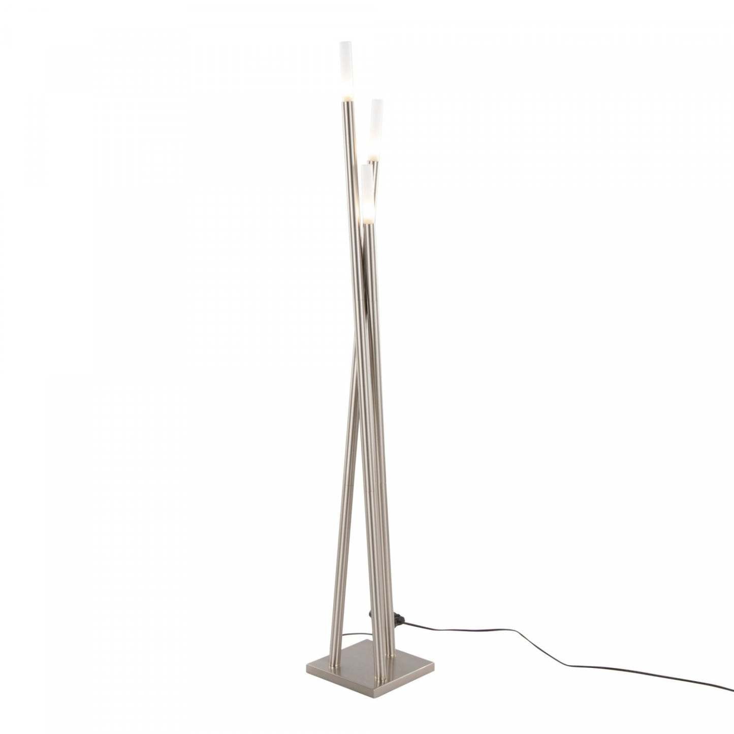 LumiSource Icicle Contemporary Brushed Nickel Floor Lamp|Lampe à pied contemporaine Icicle en nickel brossé