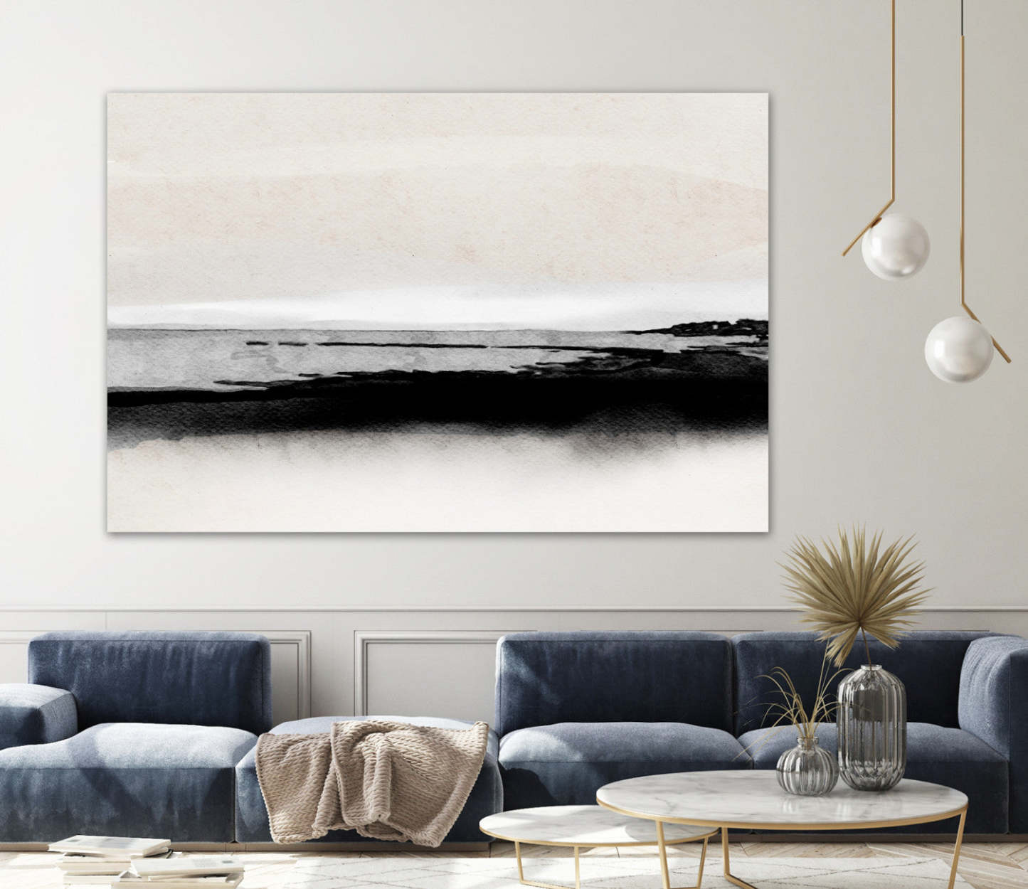 Œuvre d'art murale géante « Forms I » 72 x 48