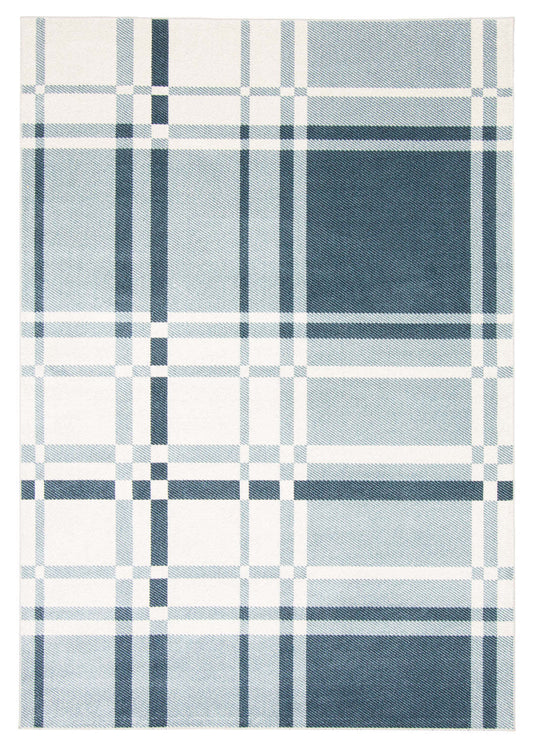 Carpette Roma bleue lavable à la machine - 5 pi 0 po x 7 pi 0 po|D86FZLYK