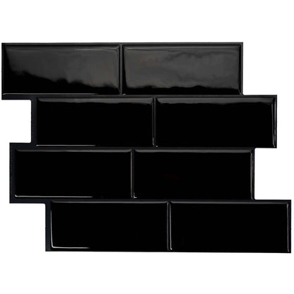 Smart Tiles peler et coller 4 feuilles 12 x 9 Dosseret - Metro Nero