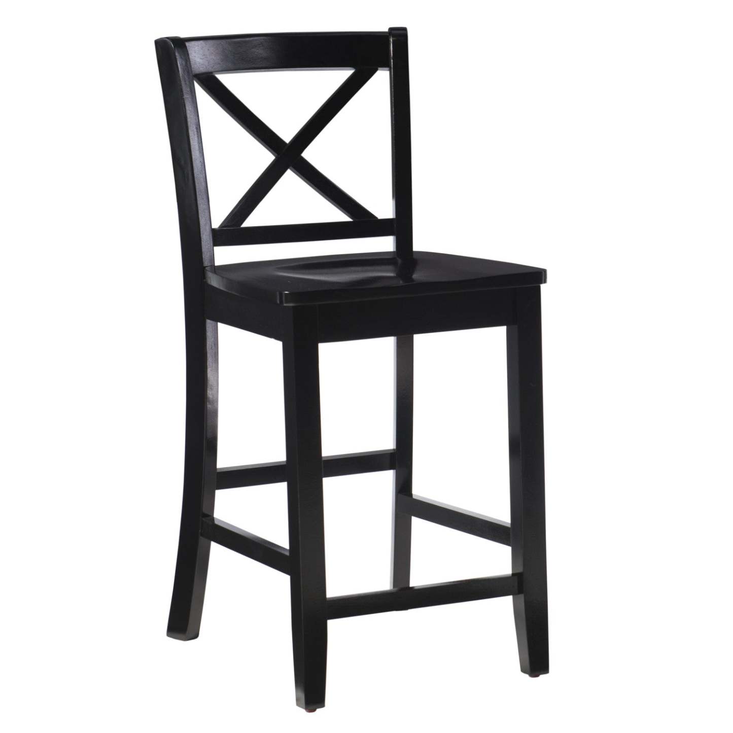 Tabouret Torino X-Back Counter-Height - Noir|Tabouret Torino de hauteur comptoir avec dossier en X - noir
