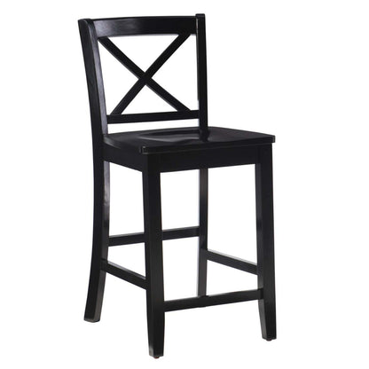 Tabouret Torino X-Back Counter-Height - Noir|Tabouret Torino de hauteur comptoir avec dossier en X - noir