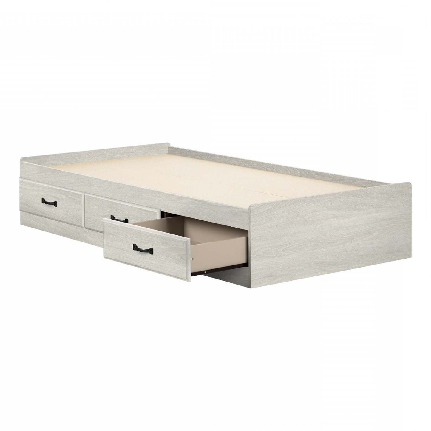 Ulysses Twin Mates Platform Storage Bed - Winter Oak|Lit matelot simple plateforme Ulysses avec rangement - chêne hivernal