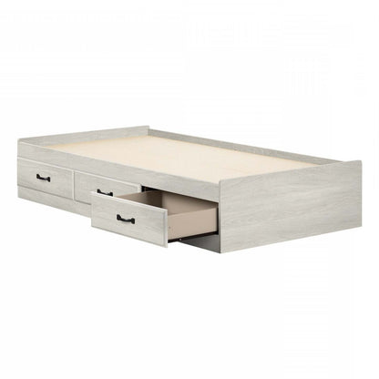 Ulysses Twin Mates Platform Storage Bed - Winter Oak|Lit matelot simple plateforme Ulysses avec rangement - chêne hivernal