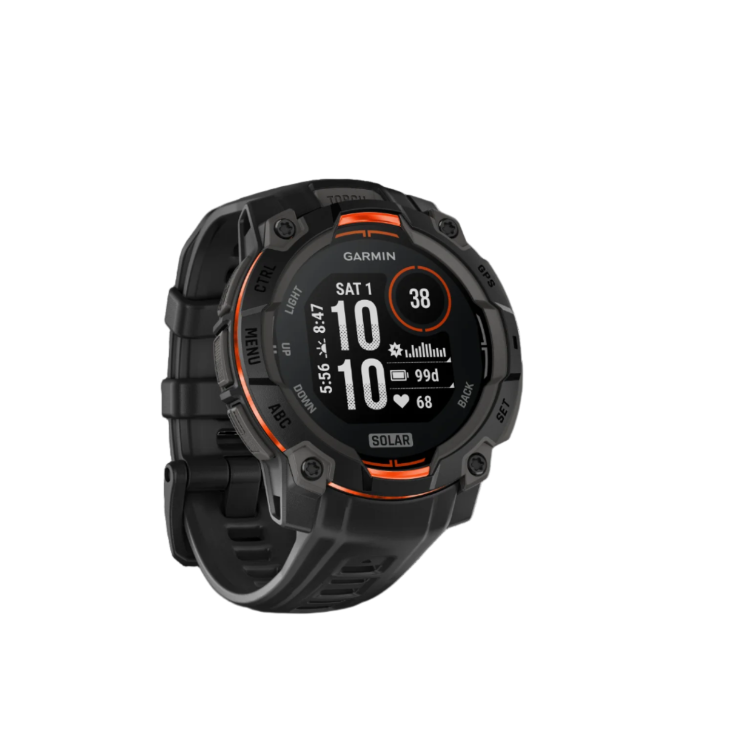 Garmin Instinct 3 Montre Connectée GPS 45 Mm - Spécifications Militaires Robustes 810, Solaire, Boussole, Altimètre Barométrique