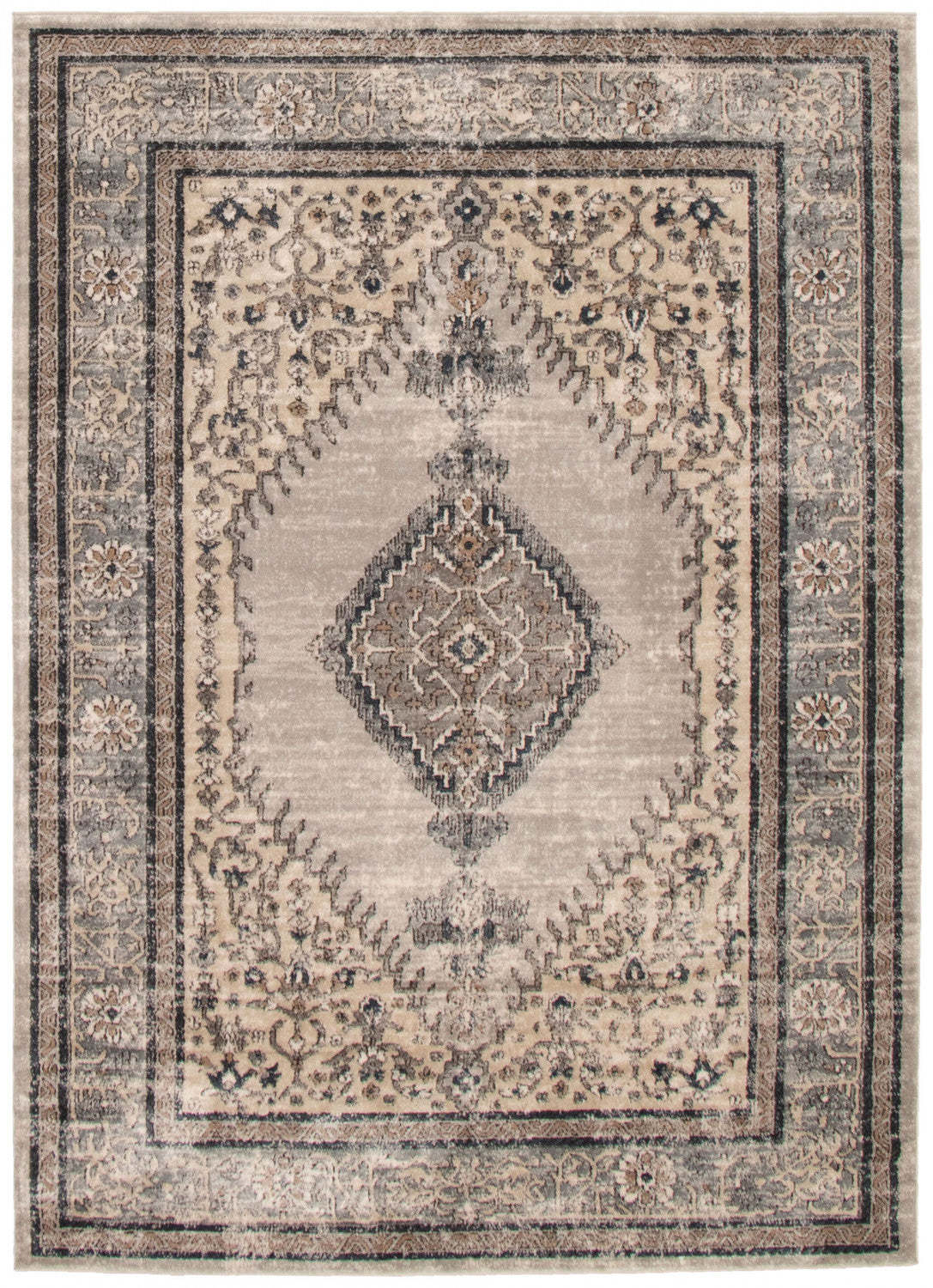 Octavian Bijar Ivory Area Rug - 5'3 x 7'3|Carpette Octavian Bijar ivoire - 5 pi 3 po x 7 pi 3 po| D2978BOO
