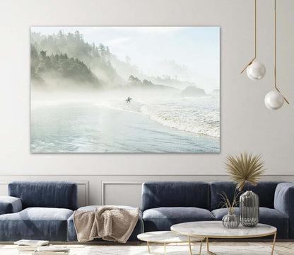 Suhrie - Catching The Morning Surf, œuvre d'art géante 72x48