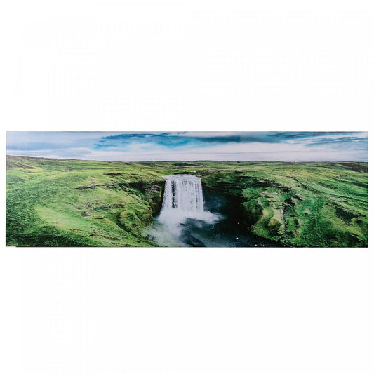 Canvas Wall Art Hidden Waterfall 18 x 55 Wall Decor|Œuvre d'art murale sur toile 18 x 55 représentant une cascade dissimulée