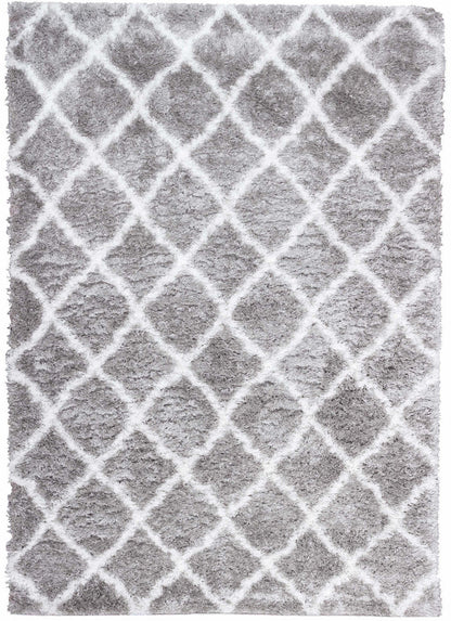 Ker Grey Lat 5x8 Area Rug|Carpette Ker grise à motifs de diamants 5 x 8|D80G9NY7