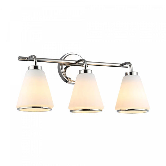 Zoey 3 Light Bathroom Vanity, Polished Nickel Lamp | Meuble-lavabo Zoey à 3 lampes, nickel poli