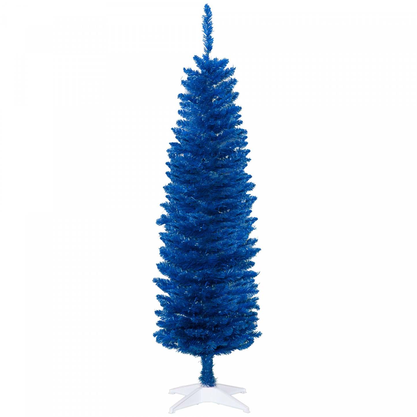 Homcom Pencil Artificial Christmas Tree, Pencil Xmas Tree, Deep Blue|Homcom Sapin De Noël Artificiel Fin 5pi, Arbre De Noël, Bleu Profond