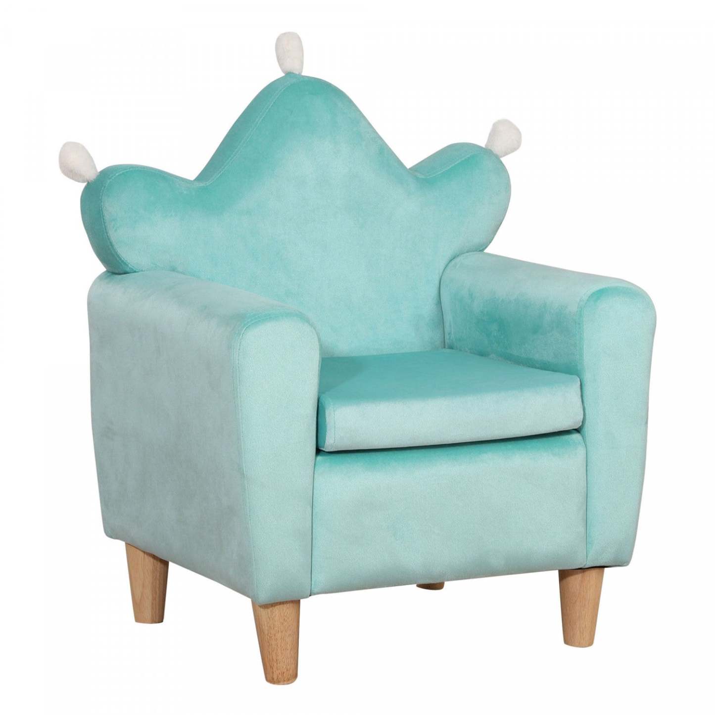 Qaba Kids Sofa, Armrest Chair For Preschool, Toddler Couch For Kids Room, Kindergarten, Dutch Velvet|Qaba Fauteuil Enfant Design Scandinave Compartiment De Rangement Grand Confort Accoudoirs Assise Dos