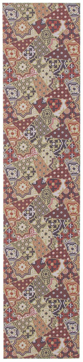 Tapis Bellezza Rouge / Vert 2'2 x 24'0|Carpette Bellezza rougevert 2 pi 2 po x 24 pi 0 po|D21MSF08