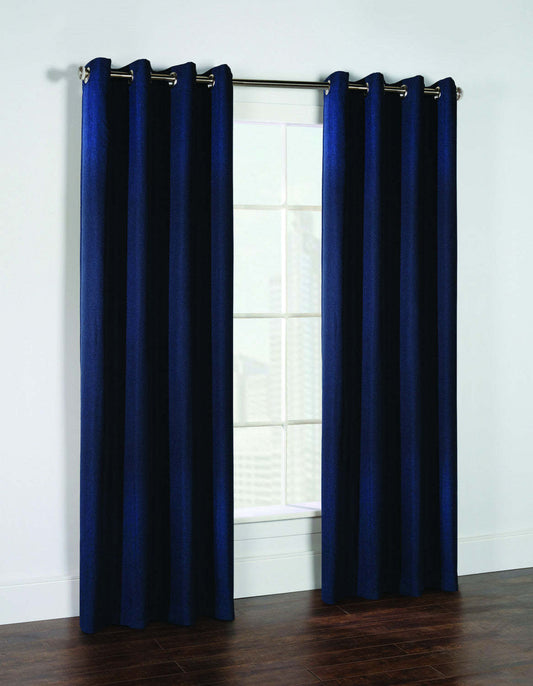 Cambridge Navy Grommet Curtain Panel - 52 X 95|Panneau de rideau à œillets Cambridge bleu marine - 52 po x 95 po