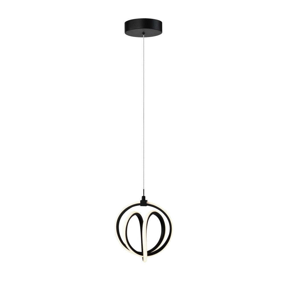 Rose luminaire suspendu à 1 ampoule à DEL noir|Luminaire suspendu Rose noir à 1 ampoule à DEL|D06H9UQZ