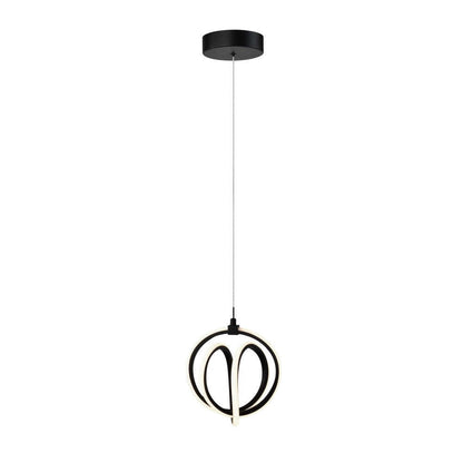 Rose luminaire suspendu à 1 ampoule à DEL noir|Luminaire suspendu Rose noir à 1 ampoule à DEL|D06H9UQZ