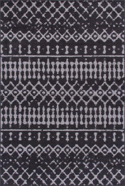 Lav D Grey Mor 5x8 Area Rug|Carpette Lav Diamond grise à motifs marocains 5 x 8|D80G6QK6