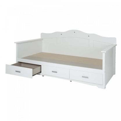 Lit de repos Tiara avec rangement - Blanc pur | Tiara Lit Divan Avec Rangement - Blanc Solide