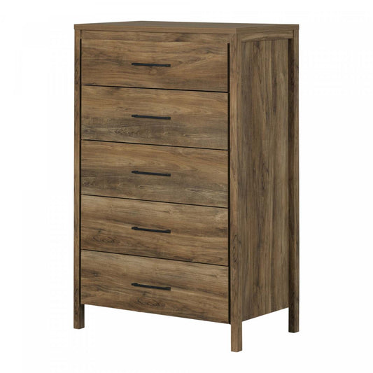 Commode 5 tiroirs Gravity - Mangue Naturel | Commode Gravity 5 Tiroirs - Manguier Naturel