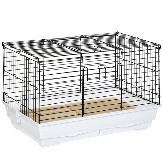 Pawhut Cage Pour Petits Animaux, Cage Pour Lapin, Enclos Pour Animaux Avec Plateaux Glissants, Planche En Bois Au Fond, Portes, Pour |Pawhut Cage Pour Petits Animaux Habitat Pet Play House Pour Petit Lapin Lapin Cochon D'inde Animal D