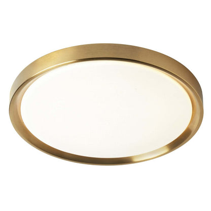 Dainolite Frida Flush Mount 30w Aged Brass Finish Lamp|Plafonnier affleuré Frida de Dainolite avec finition en laiton vieilli et ampoule de 30 W