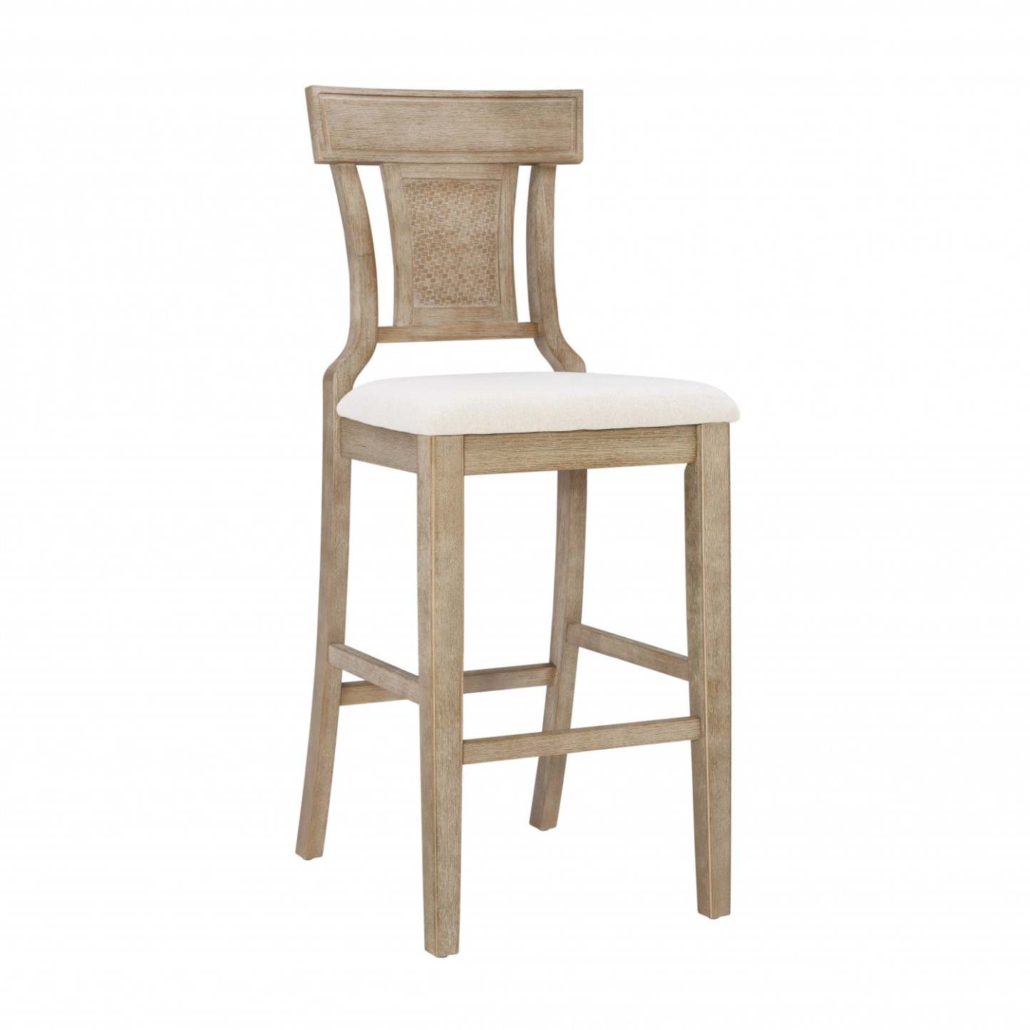 Tabouret de bar en tissu Rylan - Naturel|Tabouret de bar Rylan en tissu - naturel