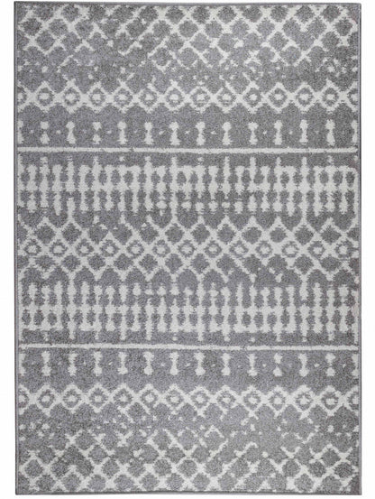 Lavan L Grey Mor 3x5 Area Rug|Carpette Lavan grise à motifs marocains 3 x 5|D80GAUP6