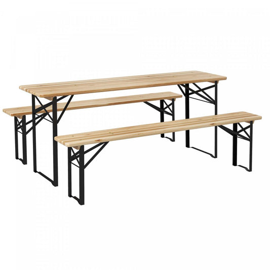 Ensemble de table de pique-nique pliante Outsunny 3 pièces