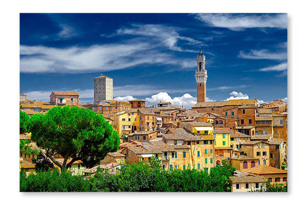 Sienna Italie 16x24 Cadre d’art mural et panneau de tissu| Sienne Italie 16 po x 24 po : Cadre d'art mural et panneau de tissu|D44GZWAX