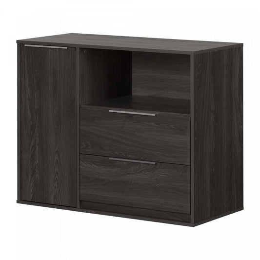 Hourra 2-Drawer Dresser - Grey Oak|Commode Hourra à 2 tiroirs - chêne gris