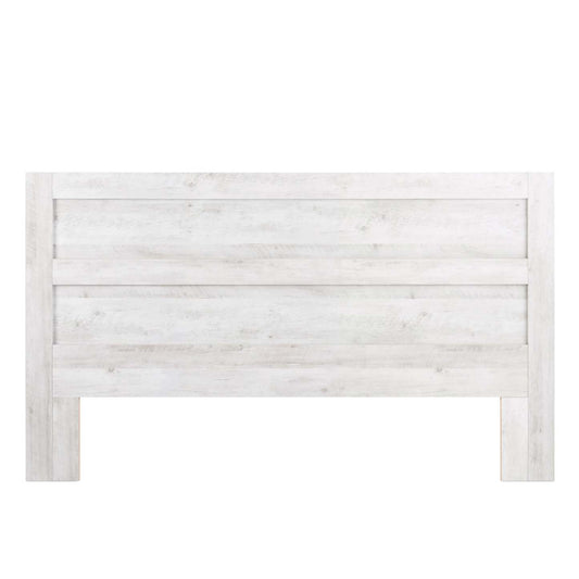 Prepac Rustic Ridge Farmhouse King Headboard - Washed White|Tête de lit pour très grand lit champêtre Rustic Ridge de Prepac - blanc vieilli