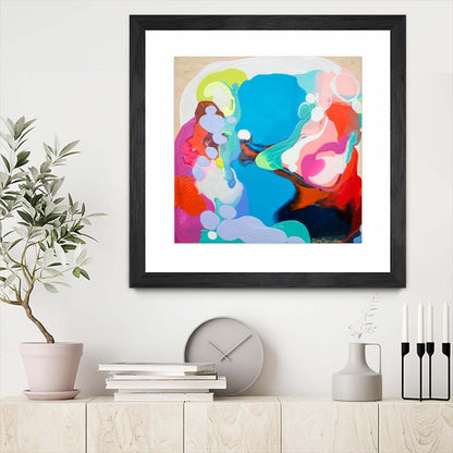 Traveling Back In Time Matted and Framed Black 36x36 Wall Art|Œuvre d’art murale encadrée noire et mate « Traveling Back In Time » 36 x 36