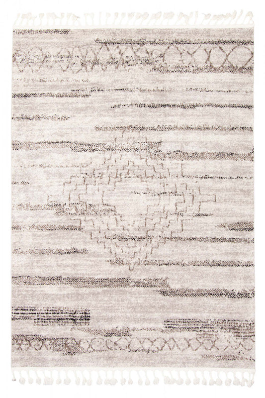 Tapis d'aire Vera Aztec ivoire/gris - 5'2 x 7'5| Carpette Vera Aztèque ivoiregrise - 5 pi 2 po x 7 pi 5 po|D86FZV5Z