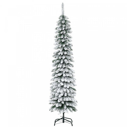 Homcom 6' Arbre de Noël Artificiel avec Branches Réalistes Vert | Homcom Arbre de Noël Artificiel Floconné de Neige de 6ft
