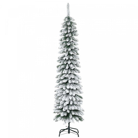 Homcom 6' Arbre de Noël Artificiel avec Branches Réalistes Vert | Homcom Arbre de Noël Artificiel Floconné de Neige de 6ft