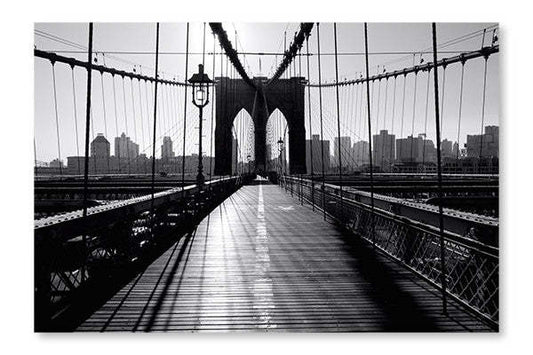 Brooklyn Bridge, Manhattan 24x36 Wall Art Frame And Fabric Panel| Brooklyn Bridge, Manhattan 24 po x 36 po : Cadre d'art mural et panneau de tissu|D44G7RA5