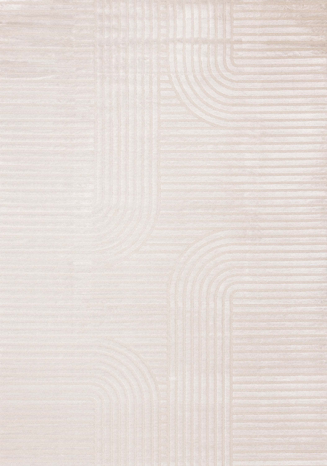 Leonardo White Grey Modern Lines Area Rug - 7'10 x 10'6|Carpette Leonardo blanche et grise à motif de rayures modernes - 7 pi 10 po x 10 pi 6 po