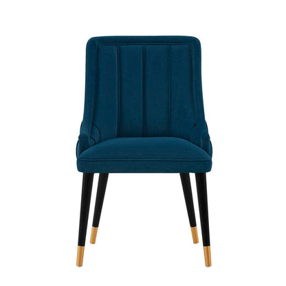Manhattan Comfort Modern Eda Velvet Dining Chair - Midnight Blue|Chaise de salle à manger moderne Eda de Manhattan Comfort en velours - bleu minuit