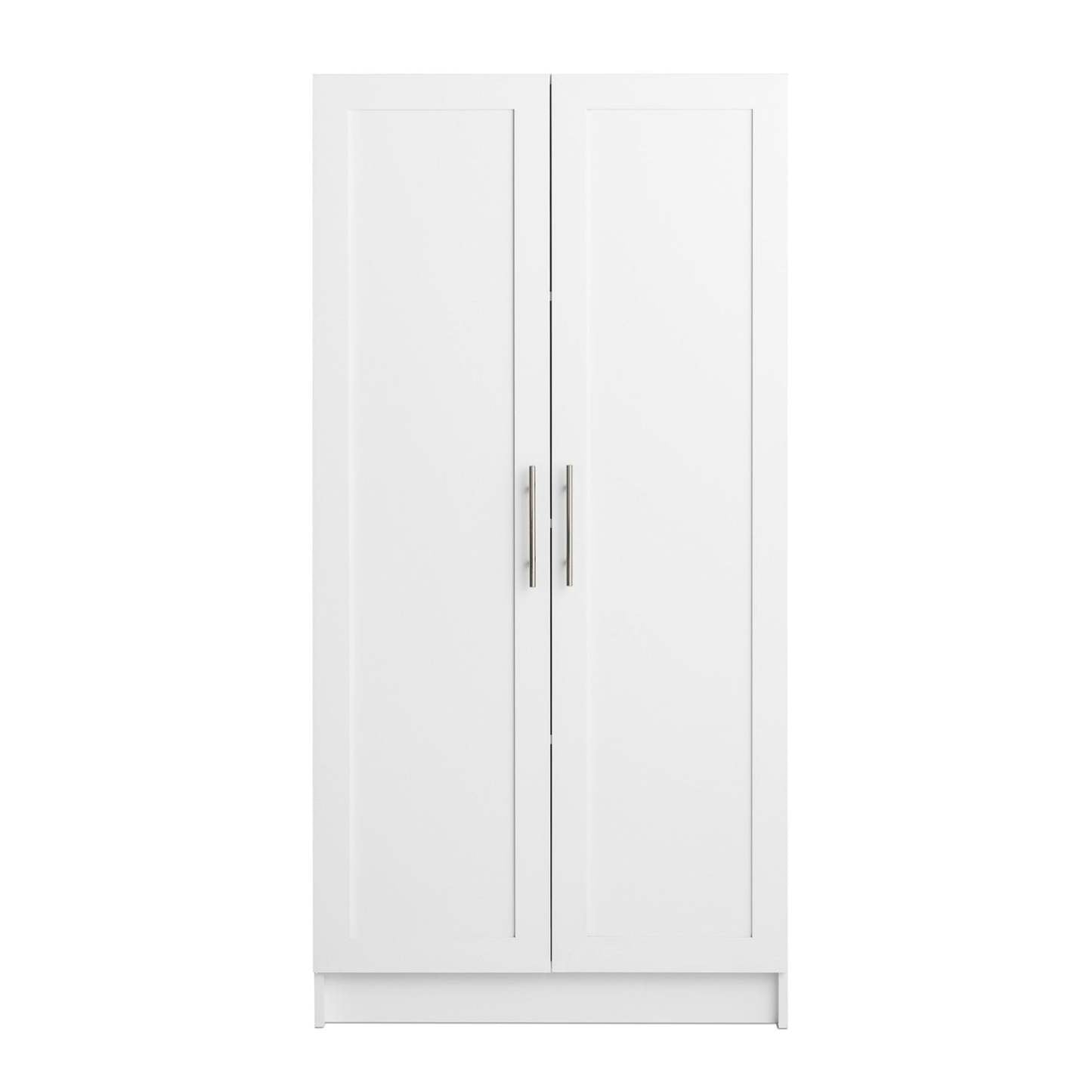 Armoire de rangement Elite Accent avec portes à panneaux et 3 tablettes - Blanc|Armoire d'appoint de rangement Elite avec portes à panneaux et 3 tablettes - blanche