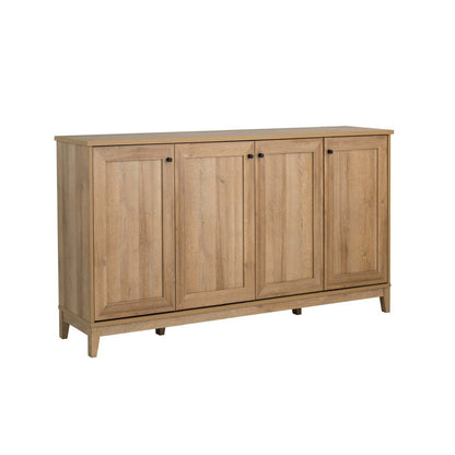 Prepac Yaletown 4-Door Buffet Console - Chêne naturel|Console Yaletown de Prepac à 4 portes - chêne naturel