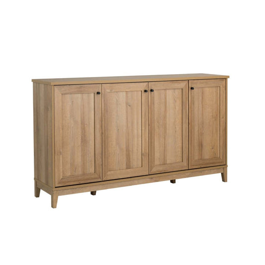 Prepac Yaletown 4-Door Buffet Console - Chêne naturel|Console Yaletown de Prepac à 4 portes - chêne naturel