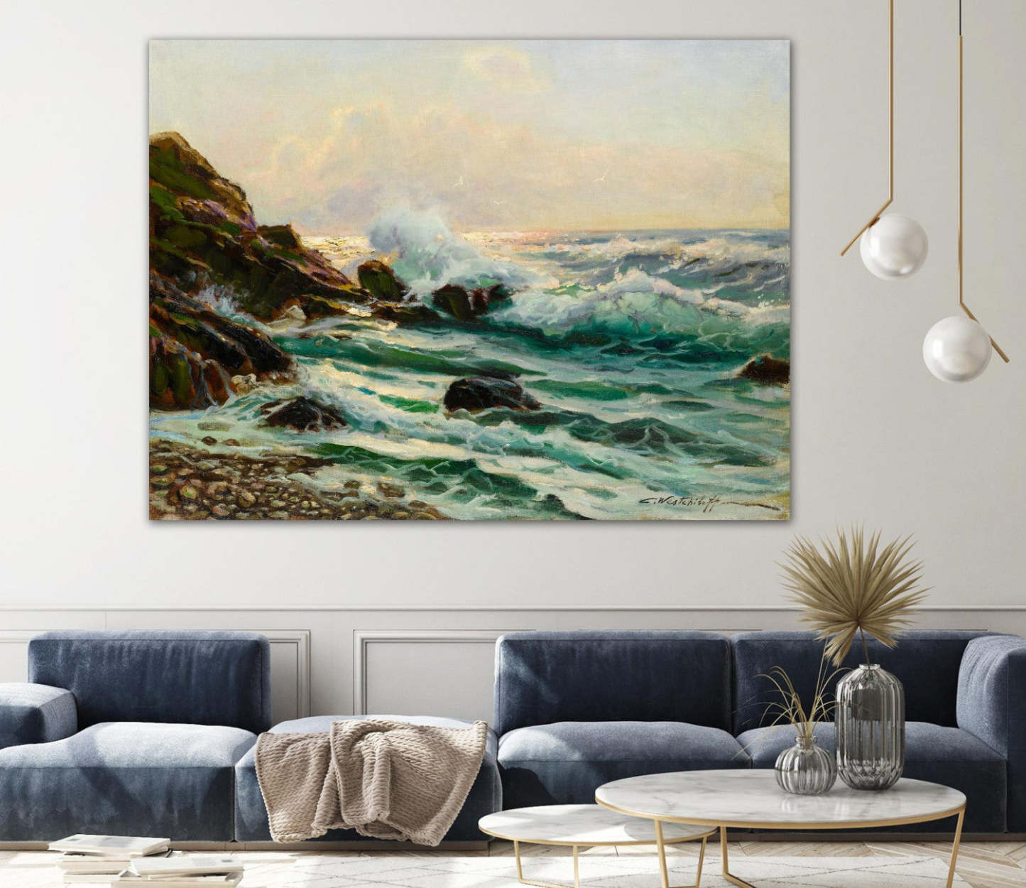 Main Seascape I Giant Art 72x54 Wall Art|Œuvre d’art murale Giant Art « Main Seascape I » 72 x 54
