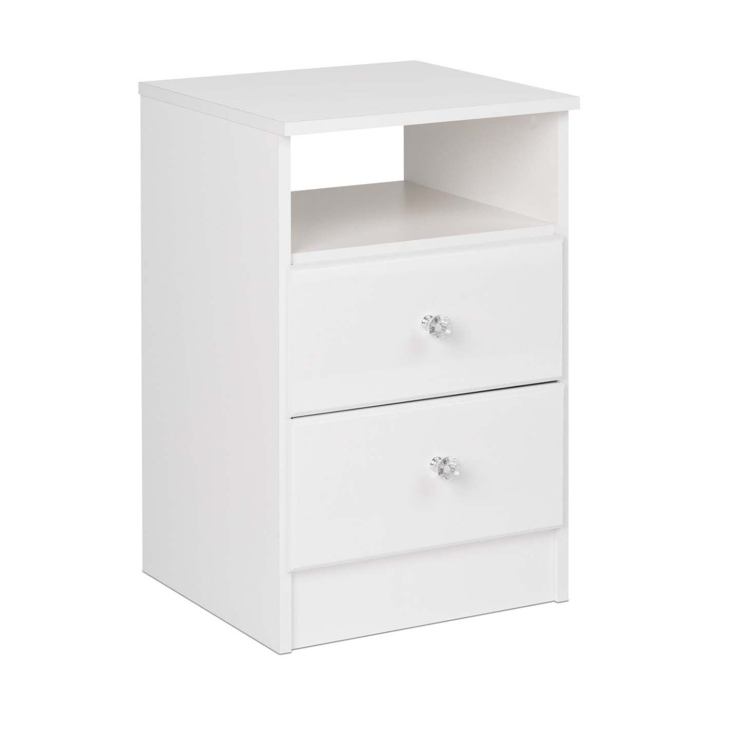 Astrid Kids 2-Drawer Nightstand - Blanc|Table de nuit Astrid à 2 tiroirs pour enfants - blanche
