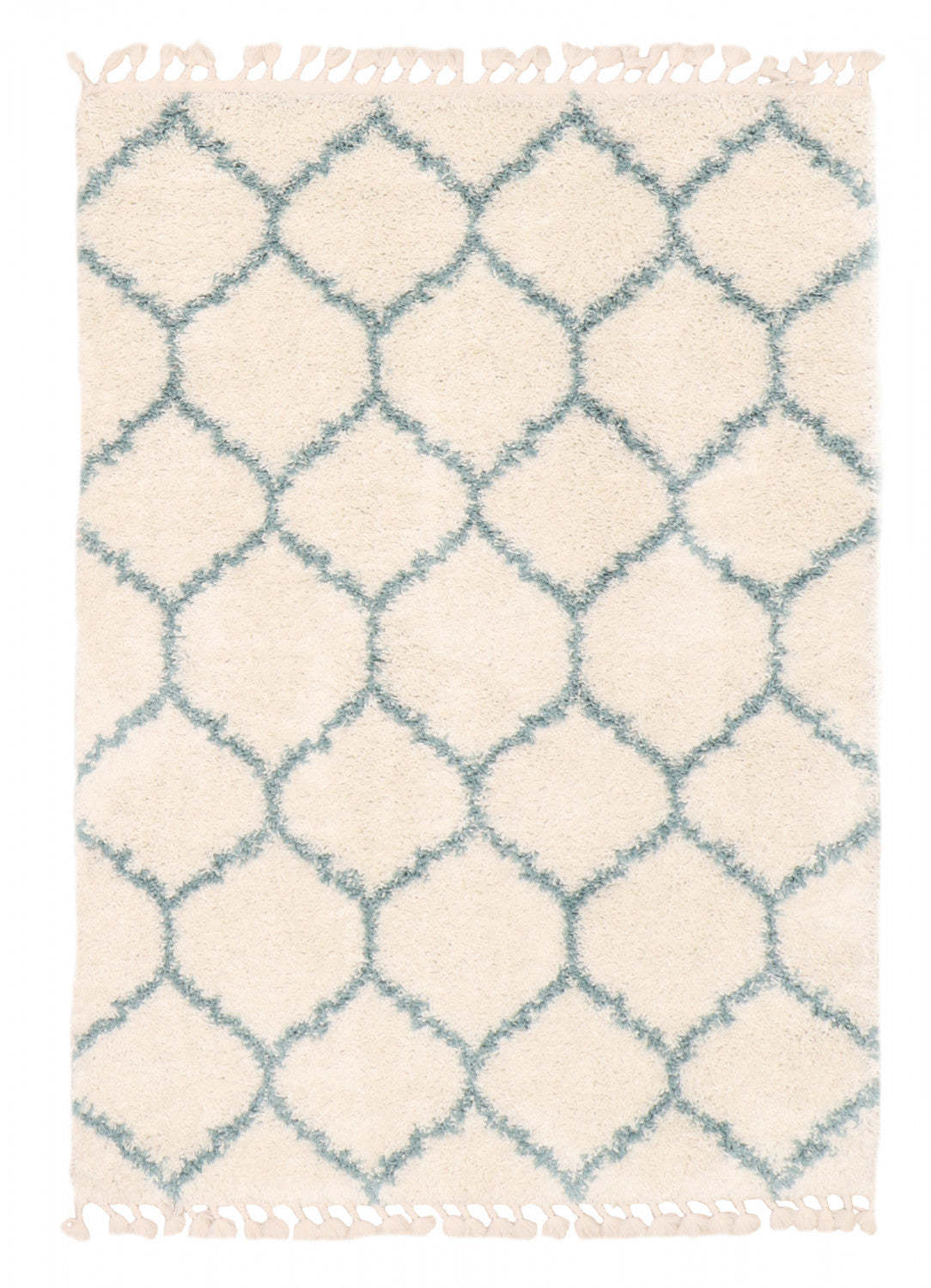 Helma Trellis Cream Shag 6'7 X 9'6 Area Rug|Carpette à poil long Helma Trellis crème 6 pi 7 po x 9 pi 6 po|D86F9FO7
