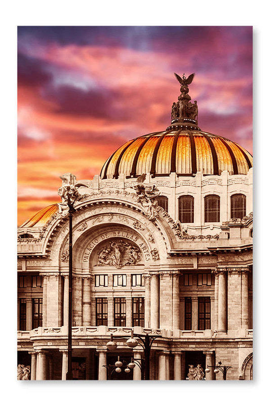 Cadre mural et panneau de tissu 28x42 du Palais des Beaux-Arts de Mexico | D44GRE14