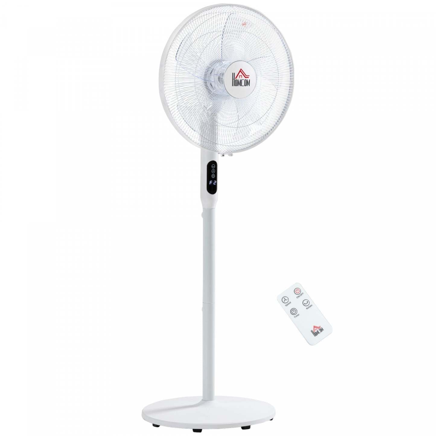 Homcom Ventilateur Sur Pied 18 Pouces Avec Minuterie 18h|Homcom 18-inch Pedestal Fan With 18h Timer